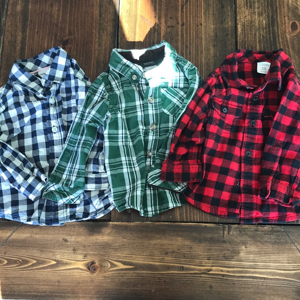 Boys 9m button up shirts